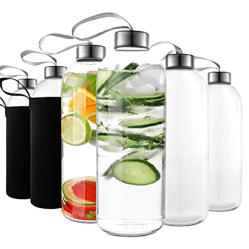 32 oz Glass Water Bottle Set of 12 (12 Count)
