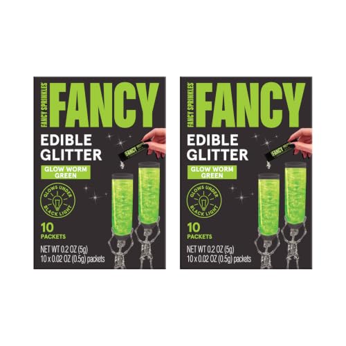 Glow Worm Green Edible Glitter Packets 2 Pack