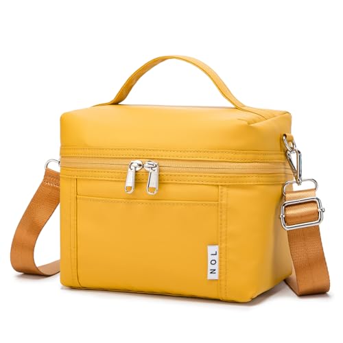 NOL Insulated Lunch Bags for Women Cooler Bag Lightweight Nylon Waterproof Lunch Box for Work Small Earth