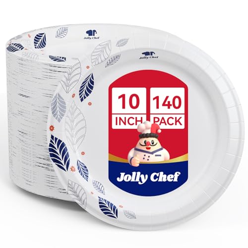 140 Count Paper Plates 10 inch Soak Proof