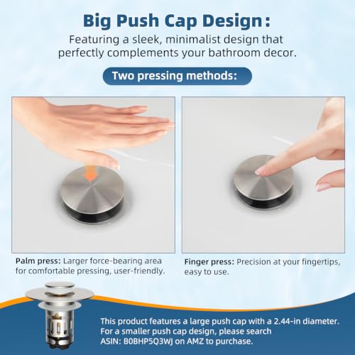 Upgraded 3 in 1 Bathroom Sink Drain Strainer