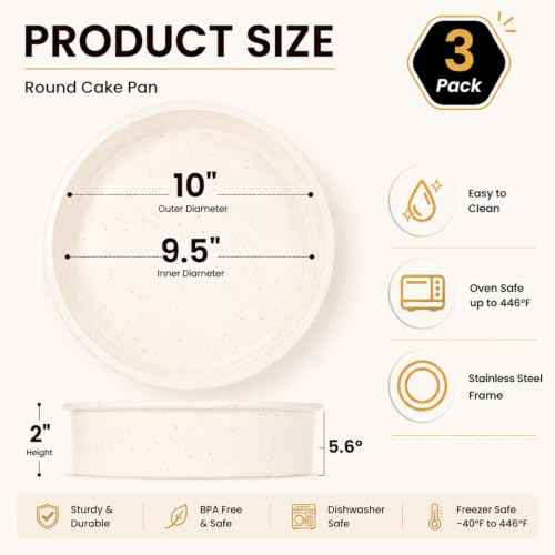 10 Inch Cake Pans (3 Count)