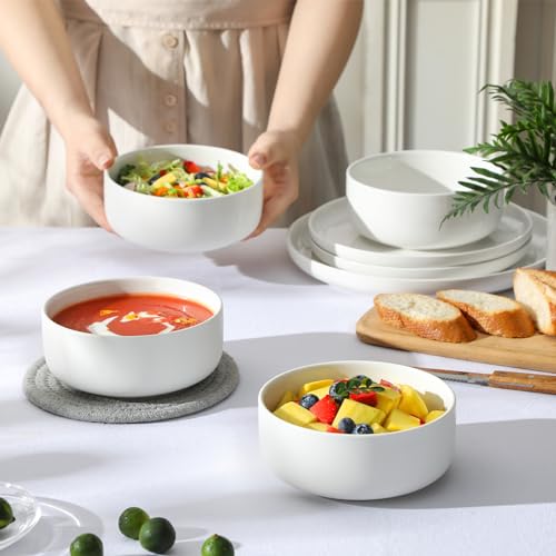 24 OZ Ceramic Bowls Set of 4 (4 Count)