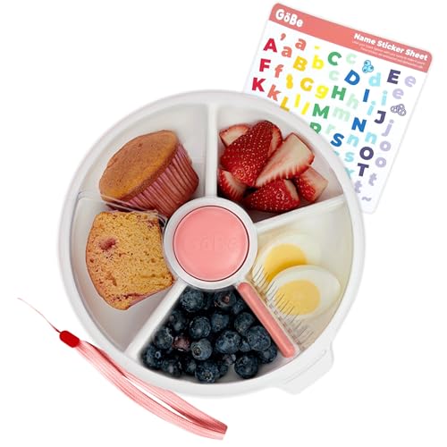 Kids Large Snack Spinner Slide Bundle with Hand Strap and Sticker Sheet