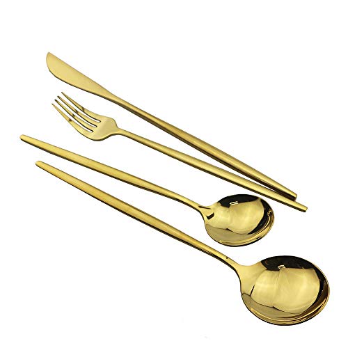 Shiny Gold Silverware Set (4 Count)