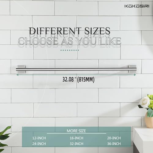 32'' Towel Bar Bathroom Towel Holder for Bath Kitchen Toilet 32 Inch Necklace Holder Chrome Stainless Steel B4005CH