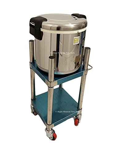14"W Stainless Steel Commercial Rice Warmer Stand with Undershelf