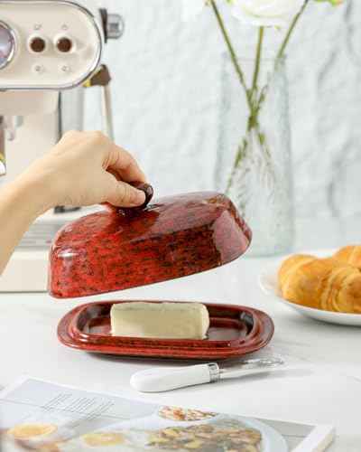 Butter Dish with Lid for Countertop and Refrigerator