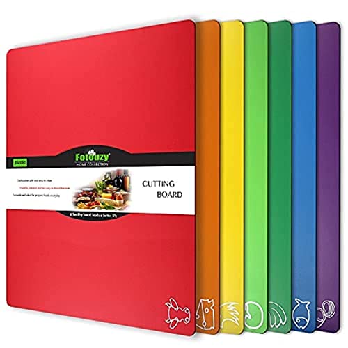 Plastic Cutting Boards for Kitchen (7 Count)