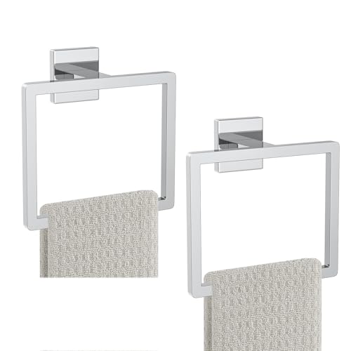 2 Piece Polished Chrome Towel Ring