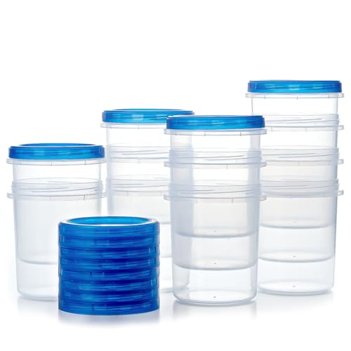 Food Storage Containers with Twist Top Lids (12 Count)