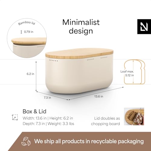 Bread Box I Metal bread box for long lasting freshness with non