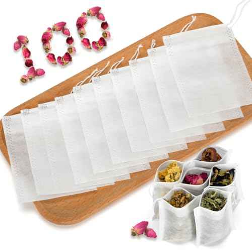 Empty Tea Bags for Loose Leaf Tea (100 Count)