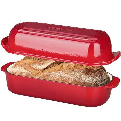 Enameled Cast Iron Loaf Pan with Lid
