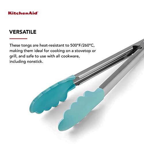 Silicone Tipped Stainless Steel Tongs