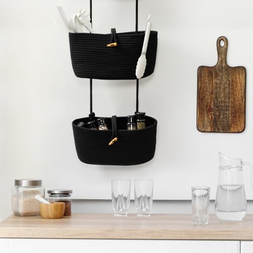Over the Door Hanging Baskets with Button Strap (33.12 Ounce)