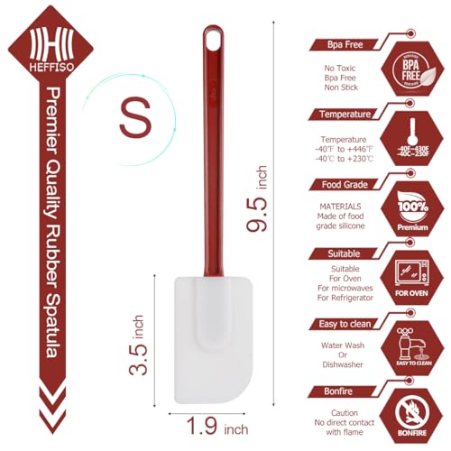 15 PCS Commercial Grade Silicone Spatulas Heat Resistant
