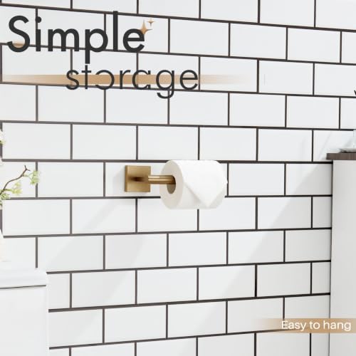 Toilet Paper Holder Champagne Bronze Toilet Roll Holder Hold Mega Rolls Kitchen Bathroom Tissue Paper Dispenser Stainless Steel