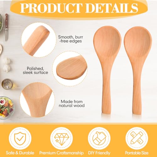24 Pcs Small Wooden Spoons (24 Count)