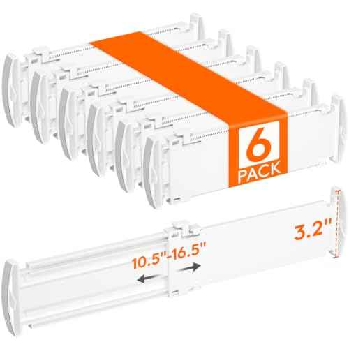 3.2" High Drawer Dividers for Clothes (6 Count)