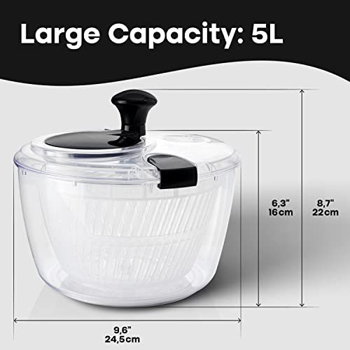 Large Salad Spinner with Drain