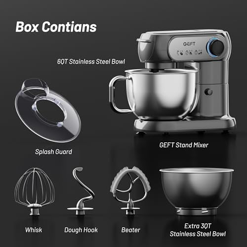 Stand Mixer 3.5QT&6QT Bowls Mixers Kitchen Electric Stand Mixer Gray
