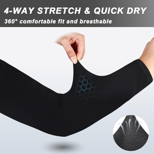 UV Sun Protection Arm Sleeves for Men Women