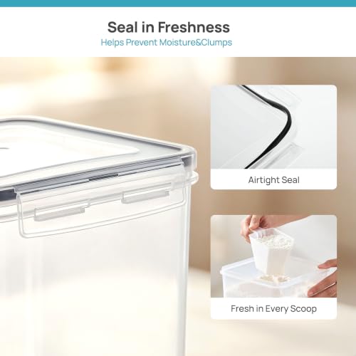 5 PCS Flour and Sugar Storage Container Sets for Regular Bakers (5 Count)
