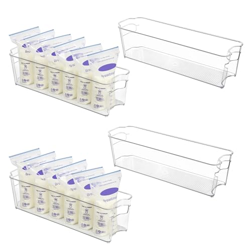 4Pcs Clear Breastmilk Storage Bags Container in Freezer Fridge (4 Count)