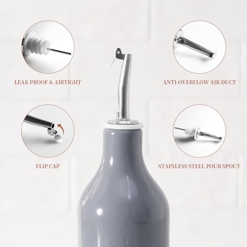 16oz Ceramic Oil Dispenser Bottle