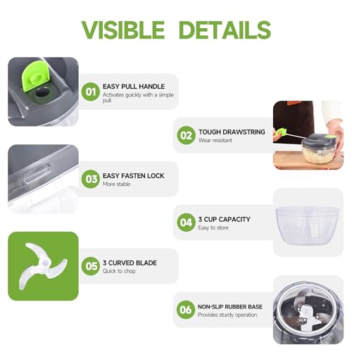 Manual Food Processor Vegetable Chopper