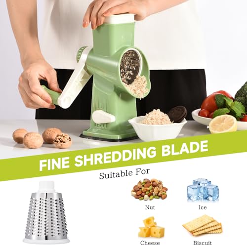 Rotary Cheese Grater Hand Crank Transparent