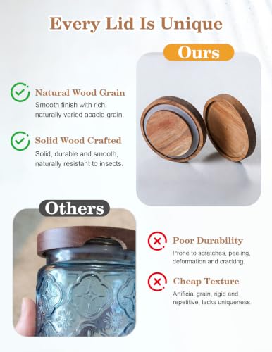 Glass Jar with Airtight Wood Lid
