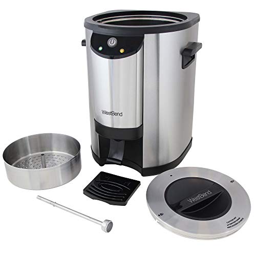 57042 Coffee Urn Double Walled Stainless Steel Features Automatic Temperature Control Large Capacity with Fast Brewing and Easy Clean Up NSF Certified