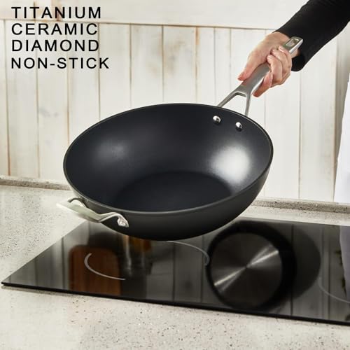 12.5 Inch Nonstick Frying pan with Lid