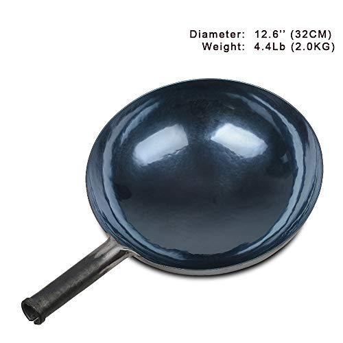 ZhenSanHuan Chinese Hand Hammered Iron Woks and Stir Fry Pans