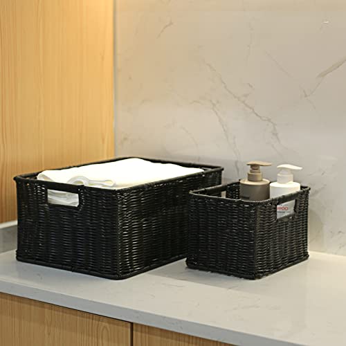 Large Wicker Baskets for Storage (3 Count)
