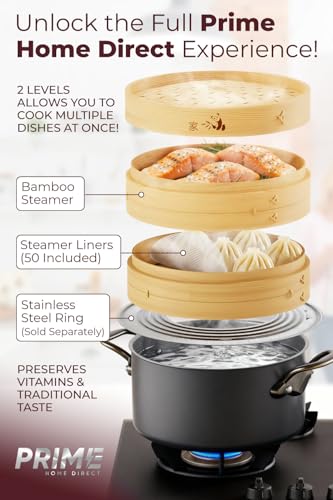 8" Bamboo Steamer Basket
