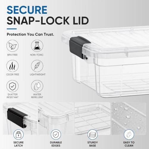 Clear Storage Boxes with Lids (2 Count)