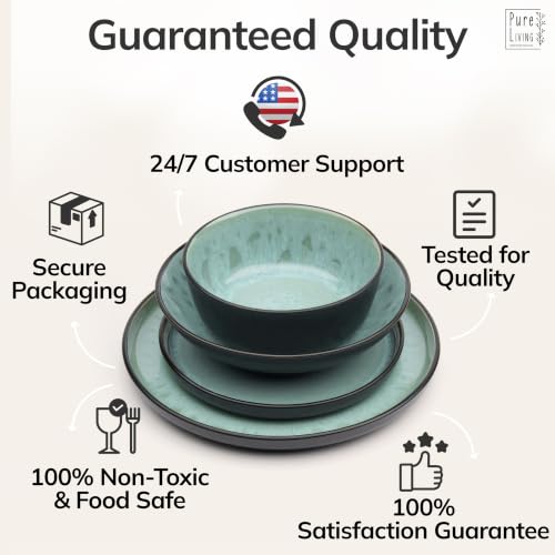 24 Piece Stoneware Dinnerware Set for 6 (24 Count)