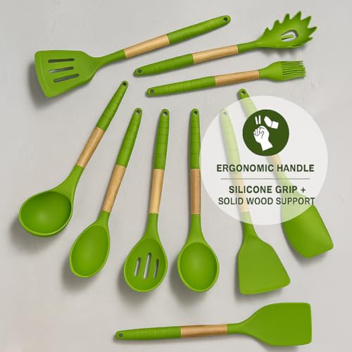 Green Silicone Kitchen Utensil Set (10 Count)