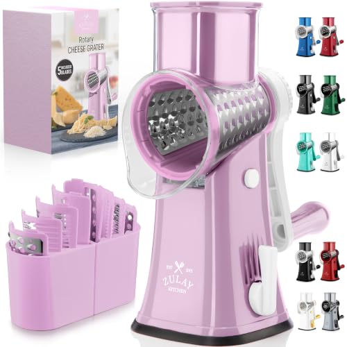 Rotary Cheese Grater 5 Blade Cheese Shredder