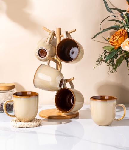 Ceramic Coffee Mugs Set of 6 (6 Count)