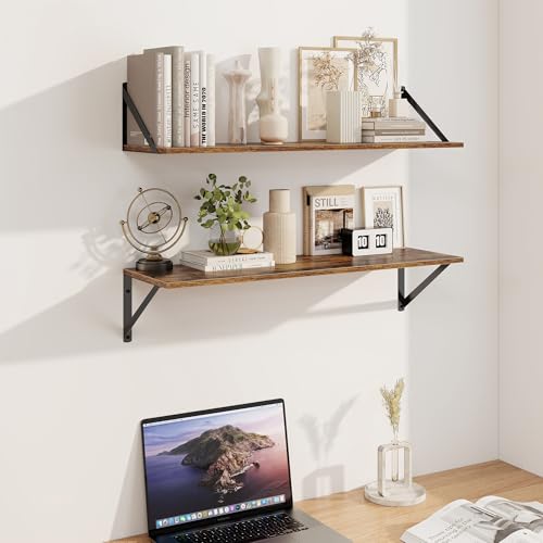 Deep Floating Shelves for Wall (2 Count)