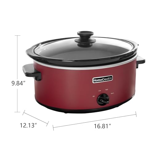 8 Quart Slow Cooker Oval Manual Pot Food Warmer with 3 Cooking Settings