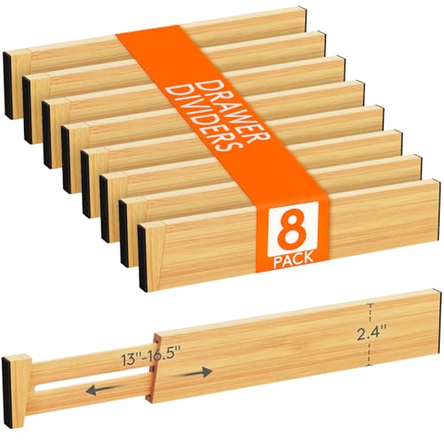 2.4" Kitchen Drawer Dividers (8 Count)