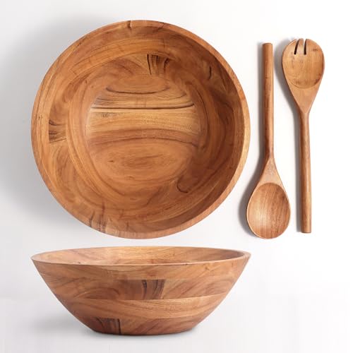 Wooden Salad Bowl Set