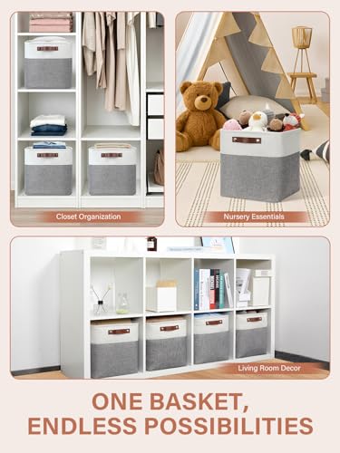 Set of 4 Storage Cubes Baskets for Organizing (4 Count)