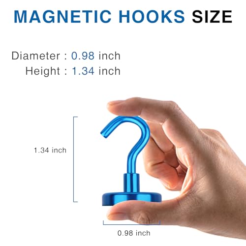 Magnetic Hooks Magnet Hook for Cruise Cabins 85LBS Essentials 6P (6 Count)