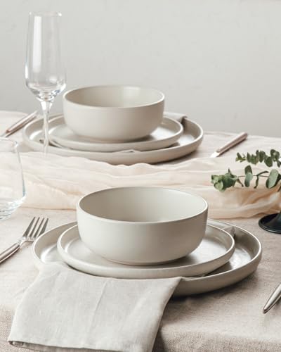 Milkyway 24 Piece Stoneware Dinnerware Set with Pasta Bowls